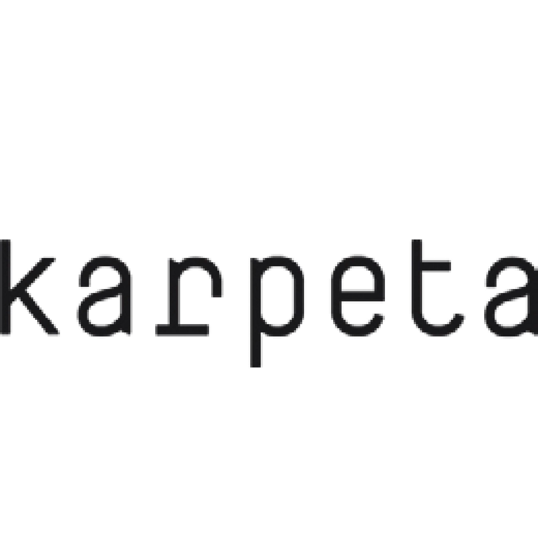 Karpeta logo - Contemporary luxury rugs and architectural interior elements partner.