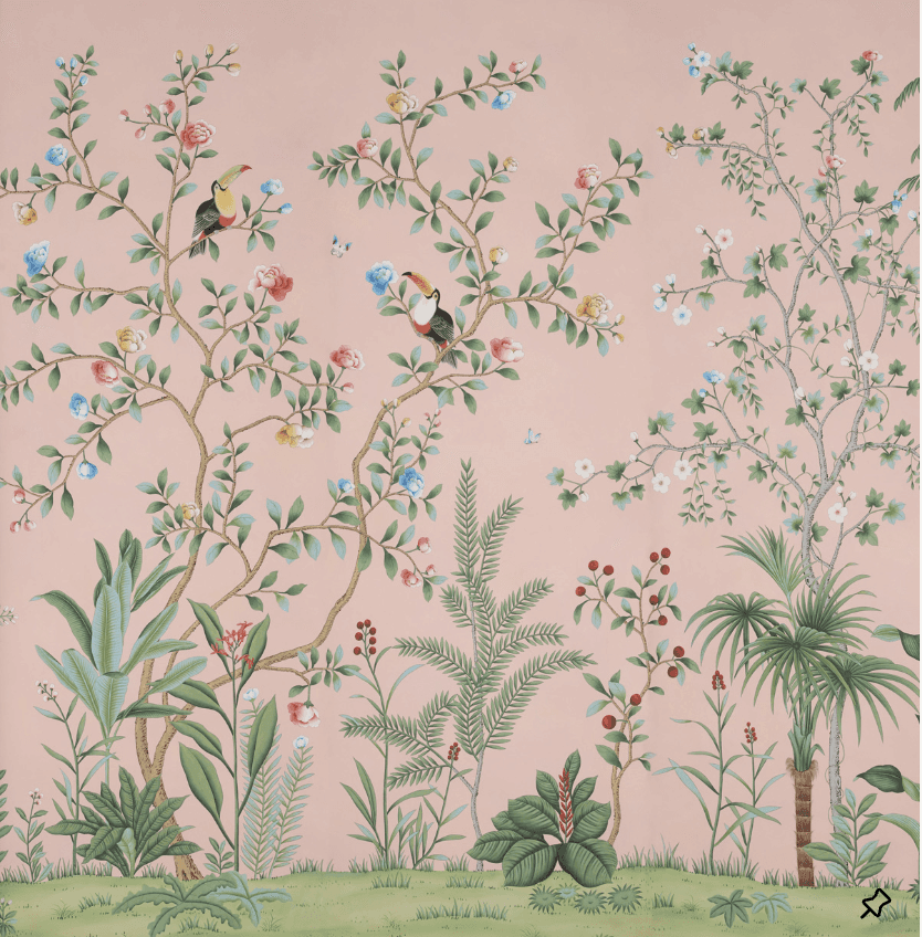 Amazonia luxury wallcoverings by De Gournay in Saudi Arabia & Switzerland